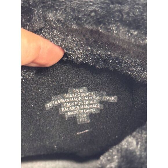 Easy Spirit Winter Boots Size 9.5 Black Removable Footbed Water Repellent NEW - Picture 9 of 10